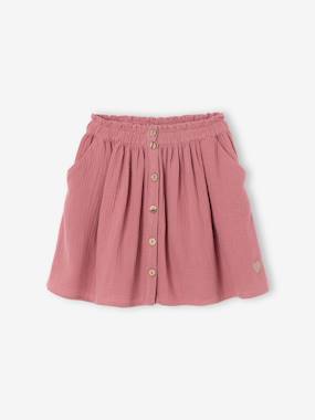 Coloured Skirt in Cotton Gauze, for Girls - vertbaudet enfant -Coloured Skirt in Cotton Gauze, for Girls