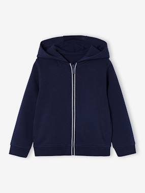 Girl's zipped hooded sweatshirt - vertbaudet enfant Girls-Girl's zipped hooded sweatshirt