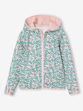 Girl's zipped sportswear sweatshirt - vertbaudet enfant Girls-Girl's zipped sportswear sweatshirt