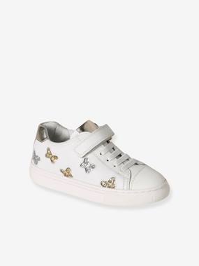Low-Cut Leather Trainers for Children - vertbaudet enfant