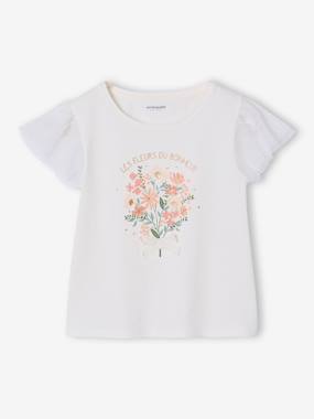 Tee-shirt manches courtes fleuri - vertbaudet enfant