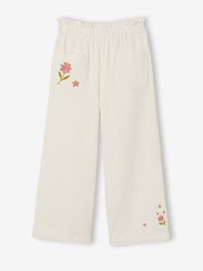 Pantalon fille large en gaze de coton - vertbaudet enfant Pantalon fille large en gaze de coton - vertbaudet enfant