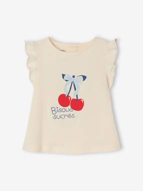 Fancy Pattern T-Shirt in Organic Cotton for Girls - vertbaudet enfant Fancy Pattern T-Shirt in Organic Cotton for Girls - vertbaudet enfant
