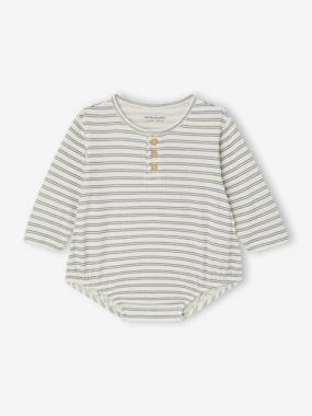 Striped baby boy bodysuit - vertbaudet enfant -Striped baby boy bodysuit