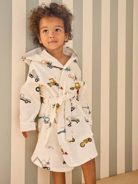 CONSTRUCTION bathrobe for children, with recycled cotton - vertbaudet enfant Boys-CONSTRUCTION bathrobe for children, with recycled cotton