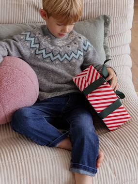 Christmas Jacquard Jumper for Boys, Family Capsule Collection - vertbaudet enfant -Christmas Jacquard Jumper for Boys, Family Capsule Collection