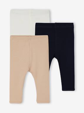 Pack of 3 newborn baby leggings - vertbaudet enfant Pack of 3 newborn baby leggings - vertbaudet enfant