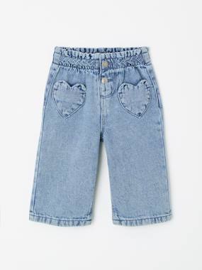Girl's jeans with heart pockets - vertbaudet enfant Girl's jeans with heart pockets - vertbaudet enfant
