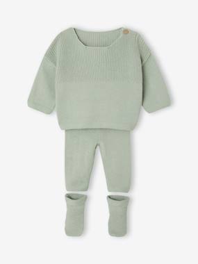 3-Piece Knitted Set for Baby Boys - vertbaudet enfant 3-Piece Knitted Set for Baby Boys - vertbaudet enfant