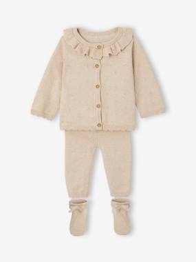 3-Piece Knitted Set for Baby Girls - vertbaudet enfant 3-Piece Knitted Set for Baby Girls - vertbaudet enfant