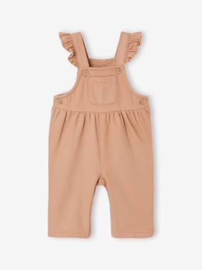 Twill Dungarees for Baby Girls - vertbaudet enfant Twill Dungarees for Baby Girls - vertbaudet enfant