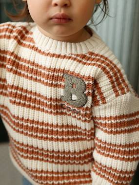 Striped Cotton Jumper for Baby Boys - vertbaudet enfant -Striped Cotton Jumper for Baby Boys