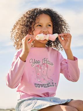 T-shirt fille à nouette - vertbaudet enfant