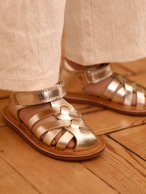 Sandales fermée cuir - vertbaudet enfant Chaussures-Sandales fermée cuir