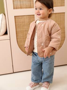 Embroidered padded jacket for baby girls - vertbaudet enfant Embroidered padded jacket for baby girls - vertbaudet enfant