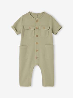 Honeycomb Jumpsuit for Babies - vertbaudet enfant Honeycomb Jumpsuit for Babies - vertbaudet enfant