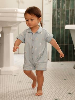 Girl's denim playsuit - vertbaudet enfant Girl's denim playsuit - vertbaudet enfant