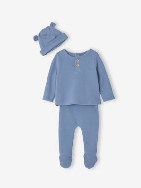 Ensemble naissance 3 pièces tee-shirt personnalisable legging bonnet - vertbaudet enfant
