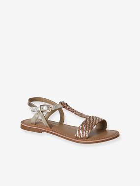 Sandales cuir fille - vertbaudet enfant Chaussures-Sandales cuir fille