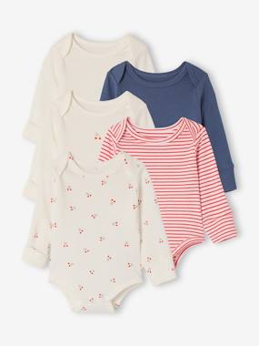 Pack of 2 long-sleeved cherry bodysuits - vertbaudet enfant Pack of 2 long-sleeved cherry bodysuits - vertbaudet enfant