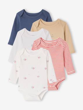 Pack of 5 long-sleeved whale bodysuits - vertbaudet enfant Pack of 5 long-sleeved whale bodysuits - vertbaudet enfant