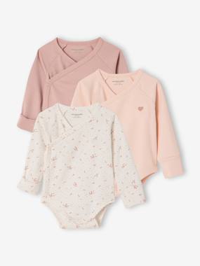 Pack of 3 long-sleeved newborn bodysuits - vertbaudet enfant Pack of 3 long-sleeved newborn bodysuits - vertbaudet enfant
