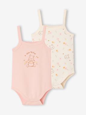 Pack of 2 WINNIE L'OURSON sleeveless bodysuits - vertbaudet enfant Pack of 2 WINNIE L'OURSON sleeveless bodysuits - vertbaudet enfant