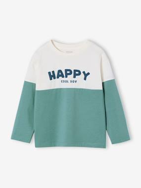 T-shirt manches longues colorblock - vertbaudet enfant Garçon-T-shirt, polo, sous-pull-T-shirt manches longues colorblock