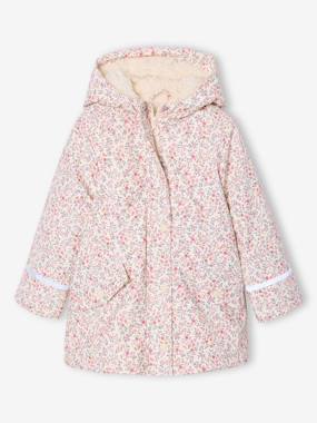 Raincoat with Sherpa Lining for Girls - vertbaudet enfant -Raincoat with Sherpa Lining for Girls