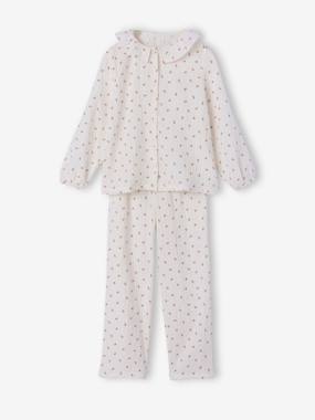 Pyjama fille gaze de coton fleurs - vertbaudet enfant