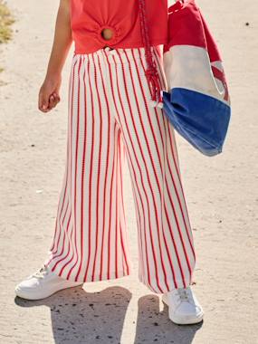 Legging large rayé en maille - vertbaudet enfant Legging large rayé en maille - vertbaudet enfant