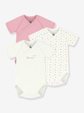 Lot de 3 bodies croisés bébé - vertbaudet enfant Lot de 3 bodies croisés bébé - vertbaudet enfant