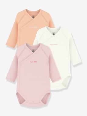Lot 3 bodies croisés bébé Petit Bateau - vertbaudet enfant Lot 3 bodies croisés bébé Petit Bateau - vertbaudet enfant