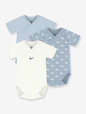 Lot 3 bodies croisés bébé Petit Bateau - vertbaudet enfant Lot 3 bodies croisés bébé Petit Bateau - vertbaudet enfant