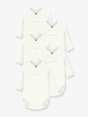 Lot de 5 bodies croisés Petit Bateau - vertbaudet enfant Lot de 5 bodies croisés Petit Bateau - vertbaudet enfant