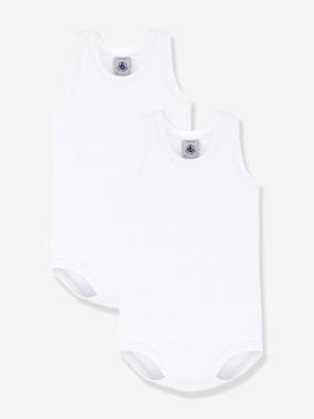 Lot de 2 bodies sans manches Petit Bateau - vertbaudet enfant Lot de 2 bodies sans manches Petit Bateau - vertbaudet enfant