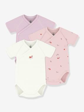 Lot 3 bodies croisés bébé coton Petit Bateau - vertbaudet enfant Lot 3 bodies croisés bébé coton Petit Bateau - vertbaudet enfant