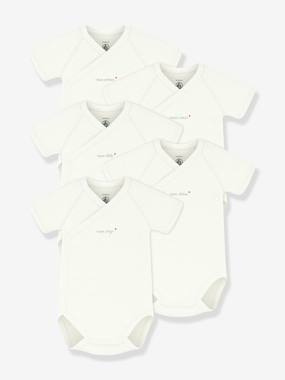 Lot 5 bodies croisés bébé coton Petit Bateau - vertbaudet enfant Lot 5 bodies croisés bébé coton Petit Bateau - vertbaudet enfant