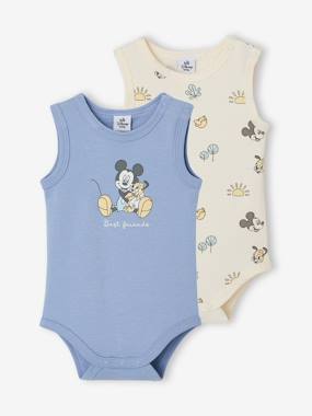 Pack of 2 sleeveless baby boy bodysuits - vertbaudet enfant Pack of 2 sleeveless baby boy bodysuits - vertbaudet enfant