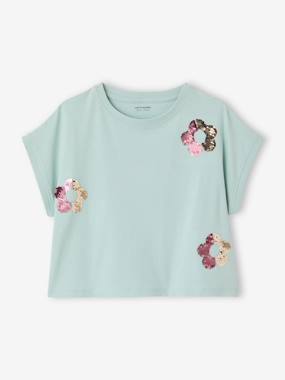 T-shirt fille motifs sequins - vertbaudet enfant -T-shirt fille motifs sequins