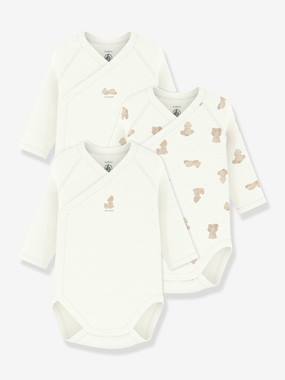 Lot 3 bodies croisés bébé Petit Bateau - vertbaudet enfant Lot 3 bodies croisés bébé Petit Bateau - vertbaudet enfant