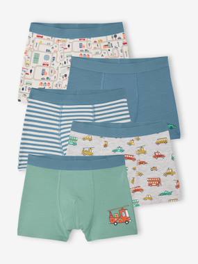 Lot 5 boxers garçon circuit - vertbaudet enfant -Lot 5 boxers garçon circuit