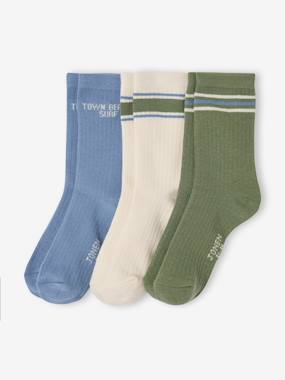Pack of 3 boys' socks - vertbaudet enfant Boys-Pack of 3 boys' socks