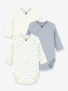 Lot de 3 bodies croisés Petit Bateau - vertbaudet enfant Lot de 3 bodies croisés Petit Bateau - vertbaudet enfant