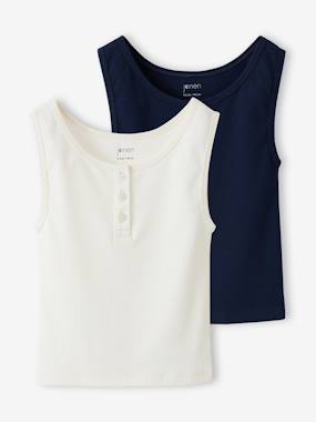 Pack of 2 girl's tank tops Jonen - vertbaudet enfant -Pack of 2 girl's tank tops Jonen