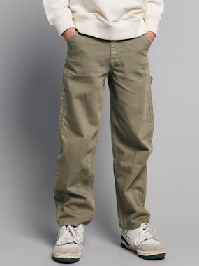Boy's multi-pocket canvas trousers - vertbaudet enfant Boys-Boy's multi-pocket canvas trousers