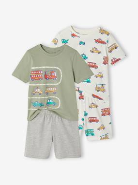 Lot 2 pyjashorts véhicules - vertbaudet enfant -Lot 2 pyjashorts véhicules