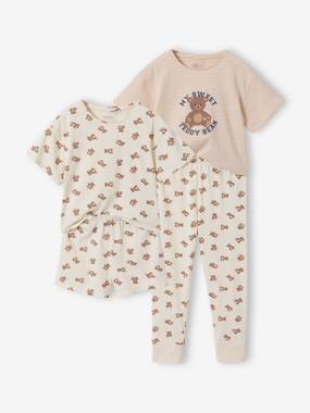 Lot 2 pyjamas ours court et long - vertbaudet enfant