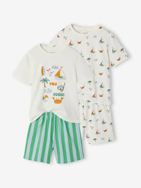 Pack of 2 pyjama shorts - vertbaudet enfant Boys-Pack of 2 pyjama shorts