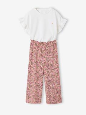Ensemble T-shirt pantalon large fille - vertbaudet enfant Ensemble T-shirt pantalon large fille - vertbaudet enfant
